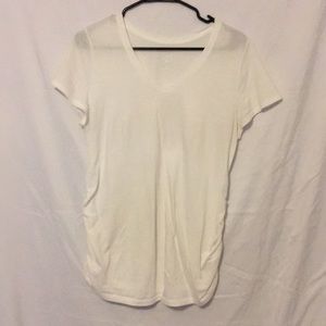 Simple white maternity tee